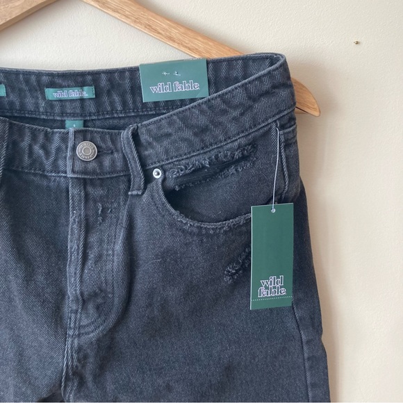 Wild Fable NWT High rise Black Denim Bermuda Shorts - Picture 4 of 6